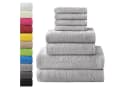 NatureMark Handtuch Set 8 tlg. Frottier 100% Baumwolle Silber grau Bild 2
