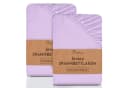 NatureMark Spannbettlaken 2er-Set Jersey 100% Baumwolle Flieder Bild 2