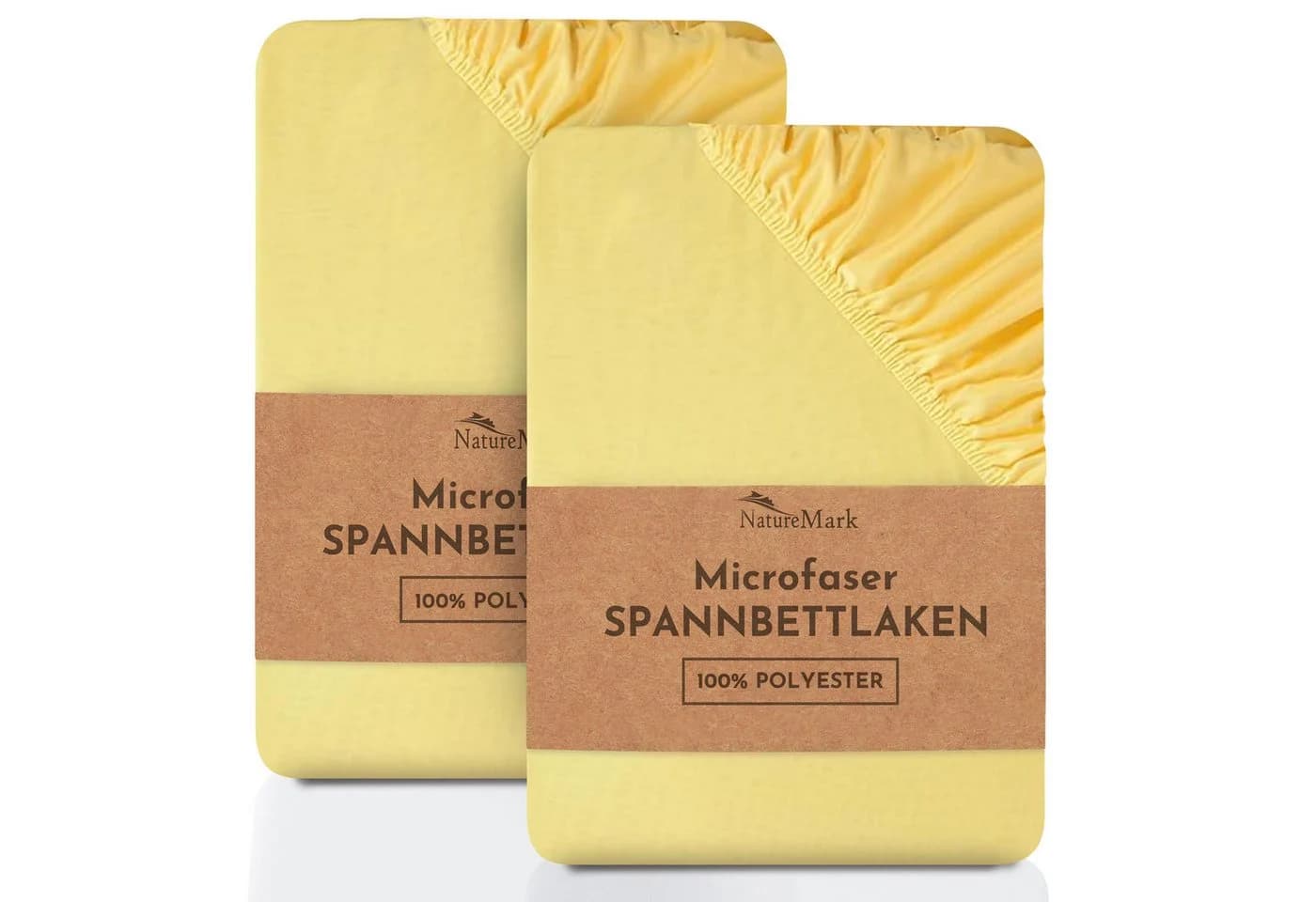 NatureMark Spannbettlaken 2er-Set Gelb Mikrofaser - Bild 2