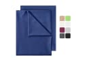 NatureMark Bettlaken 2er-Set Navy Blau 100% Baumwolle Bild 2