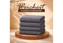 NatureMark Duschtuch 4er-Sparpack Anthrazit Grau 100% Baumwolle Bild 3