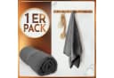 NatureMark Saunatuch 80x200cm Anthrazit Grau 100% Baumwolle Bild 1
