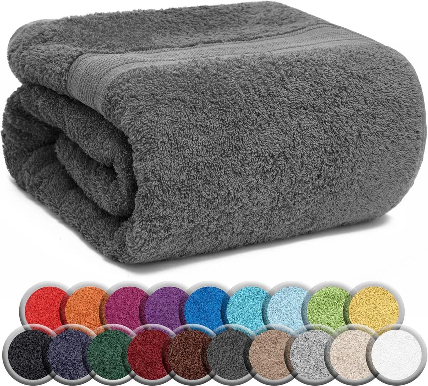 NatureMark Saunatuch 80x200cm Anthrazit Grau 100% Baumwolle - Bild 2