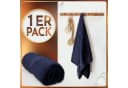 NatureMark Saunatuch 80x200cm Navy blau 100% Baumwolle Frottier Bild 1