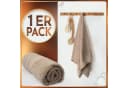 NatureMark Saunatuch Frottier 80x200cm 100% Baumwolle Sand Bild 1