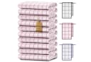 NatureMark Geschirrtuch 10er-Set Rot Kariert 100% Baumwolle Bild 2