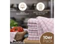 NatureMark Geschirrtuch 10er-Set Rot Kariert 100% Baumwolle Bild 3