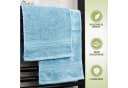 NatureMark Gästehandtuch 12er Pack Hellblau 100% Baumwolle 500gsm Bild 4