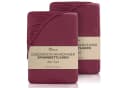 NatureMark Spannbettlaken Mikrofaser 2er-Pack Bordeaux Rot Bild 2