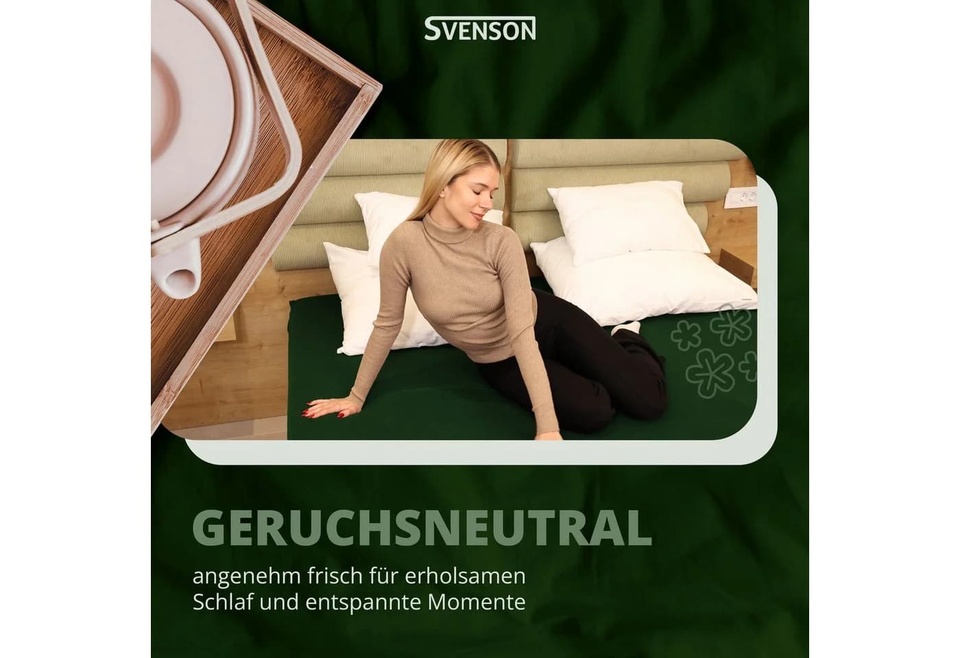 Svenson Spannbettlaken Jersey 100% Baumwolle Grün - Bild 5