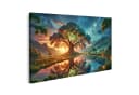 islandburner Leinwandbild Majestätischer Baum mystische Landschaft Bild 2