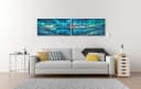 islandburner Leinwandbild Polarlichter über Nachtlandschaft Aurora Borealis Bild 1