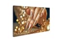 islandburner Leinwandbild Glitzernde Goldpracht Maniküre mit Juwelen Bild 2