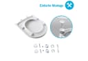Aqua Bagno WC-Sitz Softclose Toilettendeckel Weiss Polypropylen Bild 4