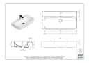 Aqua Bagno Aufsatzwaschbecken 70 cm weiß glänzend eckig Bild 5