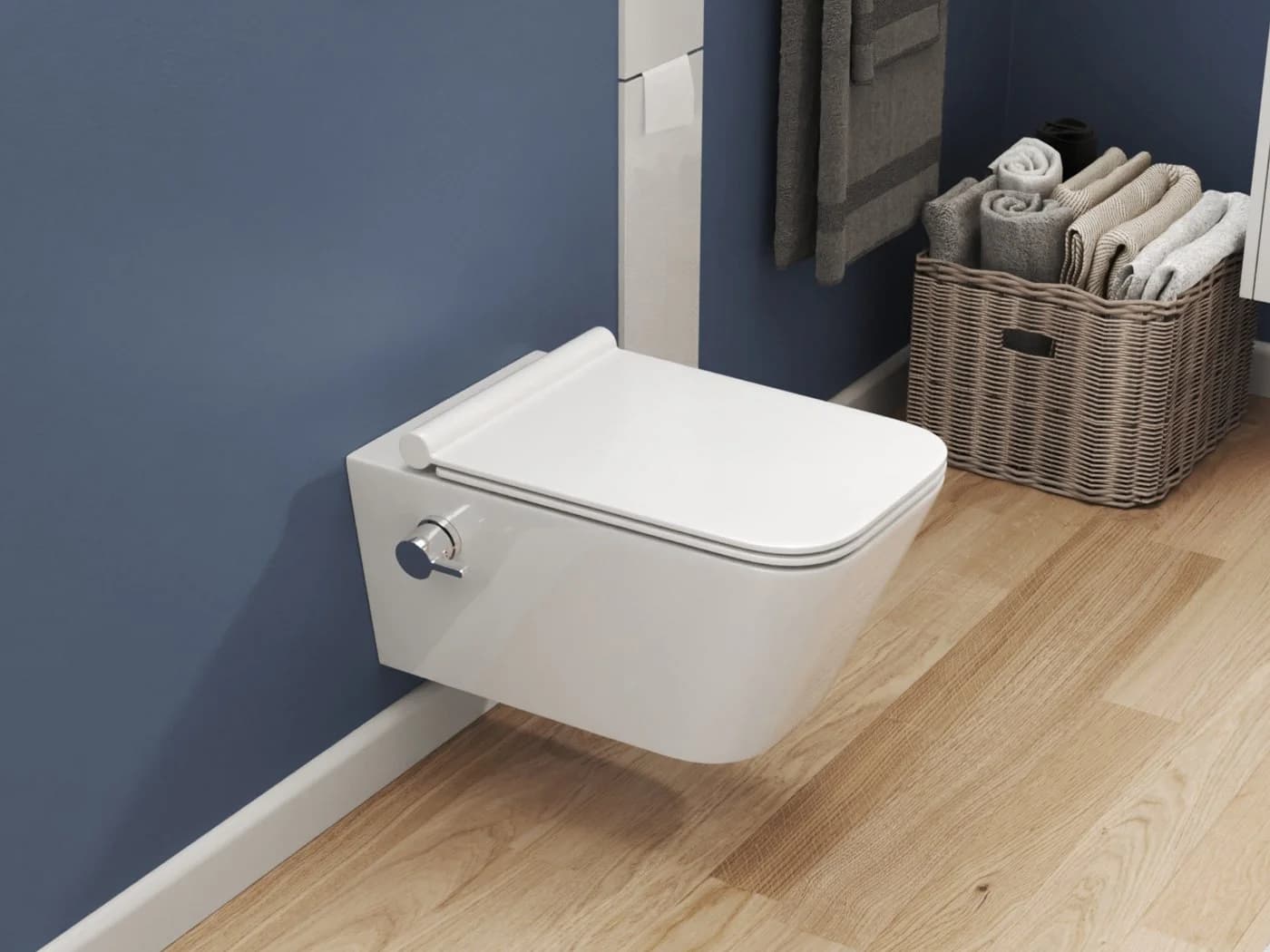 SSWW Taharet Hänge-Dusch-WC mit Bidetfunktion und Softclose