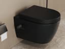 Aqua Bagno Dusch-WC Taharat schwarz matt spülrandlos wandhängend Bild 1