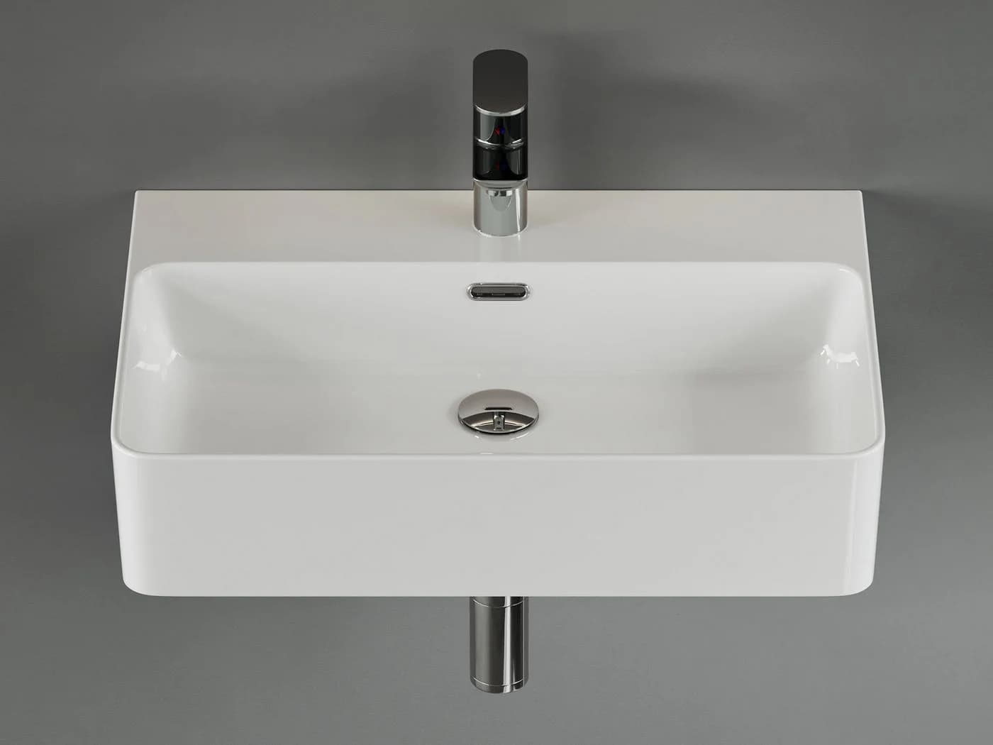 Aqua Bagno Keramikwaschbecken Weiß Glänzend 61cm - Bild 3
