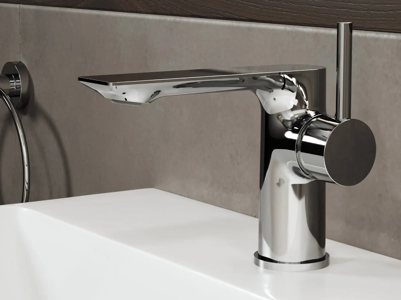 Aqua Bagno Waschtischarmatur Einhebelmischer verchromt - Bild 2