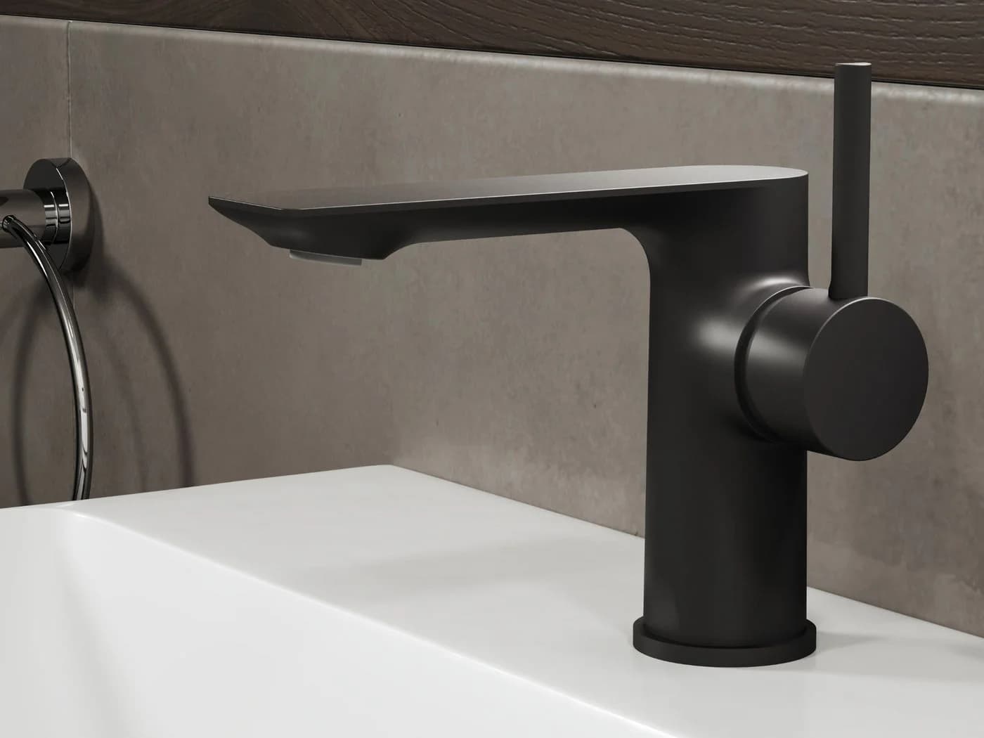 Aqua Bagno Waschtischarmatur Einhebelmischer matt schwarz - Bild 2