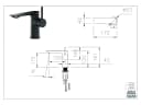 Aqua Bagno Waschtischarmatur Einhebelmischer matt schwarz Bild 5