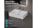 Aqua Bagno Aufsatzwaschbecken 60cm Weiß Keramik Bild 2