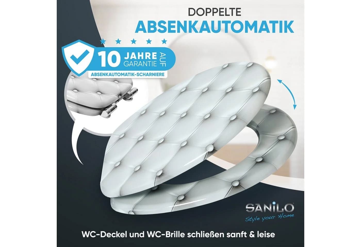 Sanilo WC-Sitz Comfort Grau mit Absenkautomatik - Bild 3