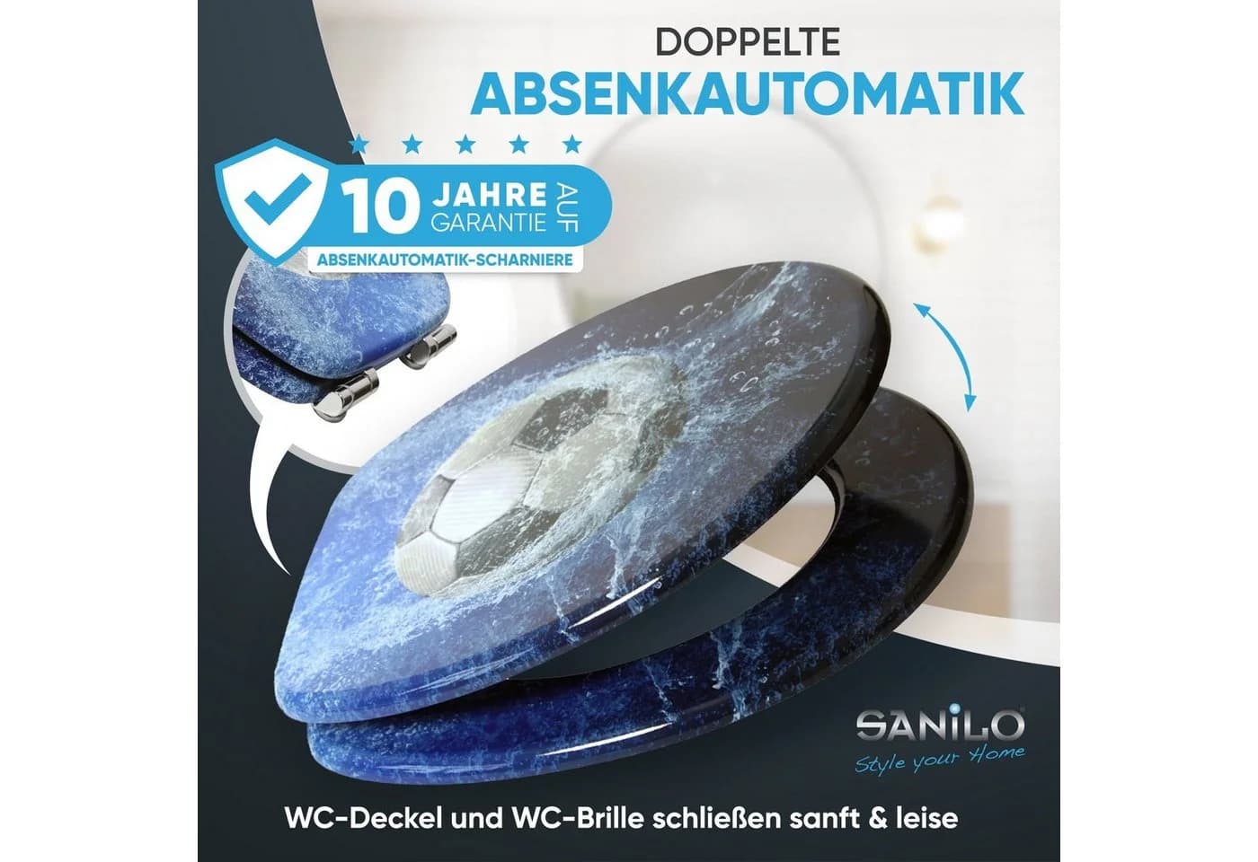 Sanilo WC-Sitz Soccer mit Absenkautomatik - Universell & Modern - Bild 3