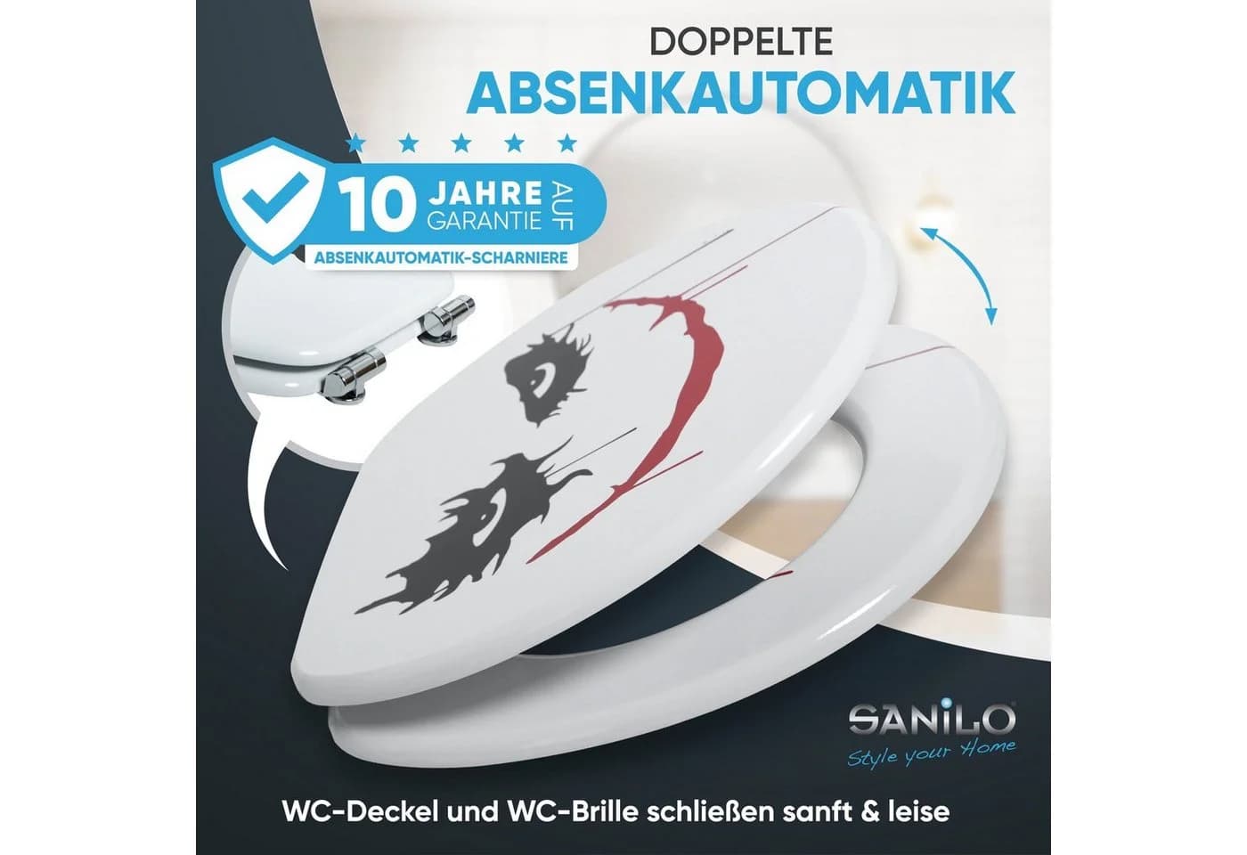 Sanilo WC-Sitz Joker mit Absenkautomatik, hochwertig & modern, universell, leichte Montage - Bild 3