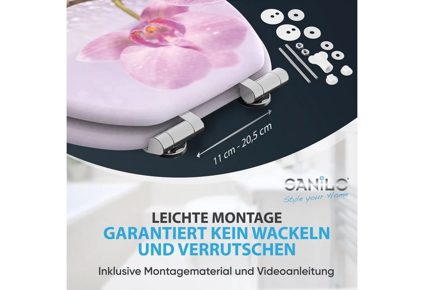 Sanilo WC-Sitz Blooming Rosa mit Absenkautomatik Modern - Bild 5