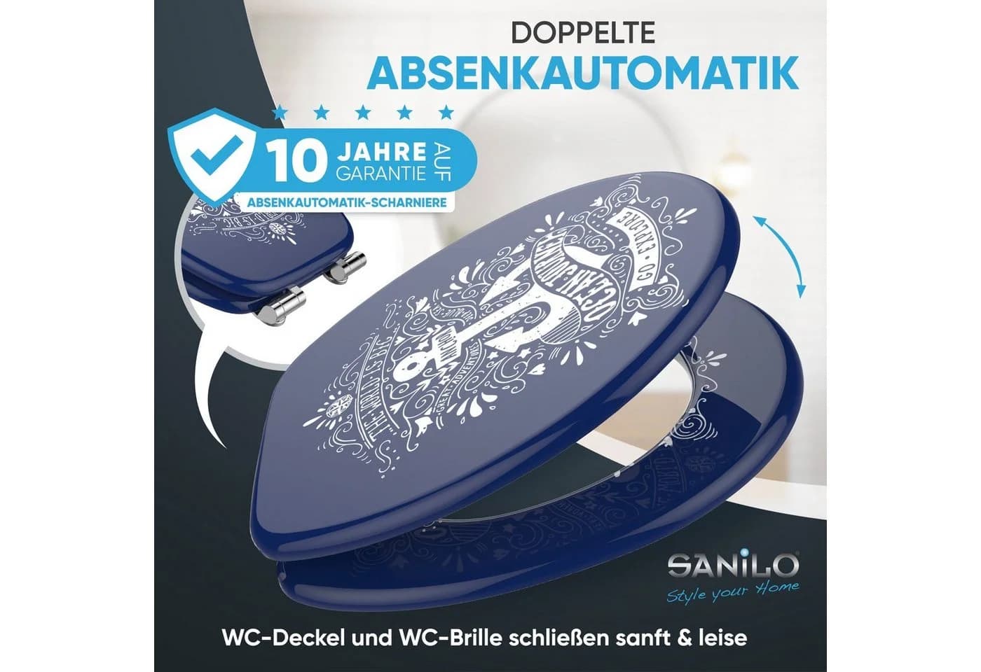 Sanilo WC-Sitz Anker mit Absenkautomatik universell modern - Bild 3