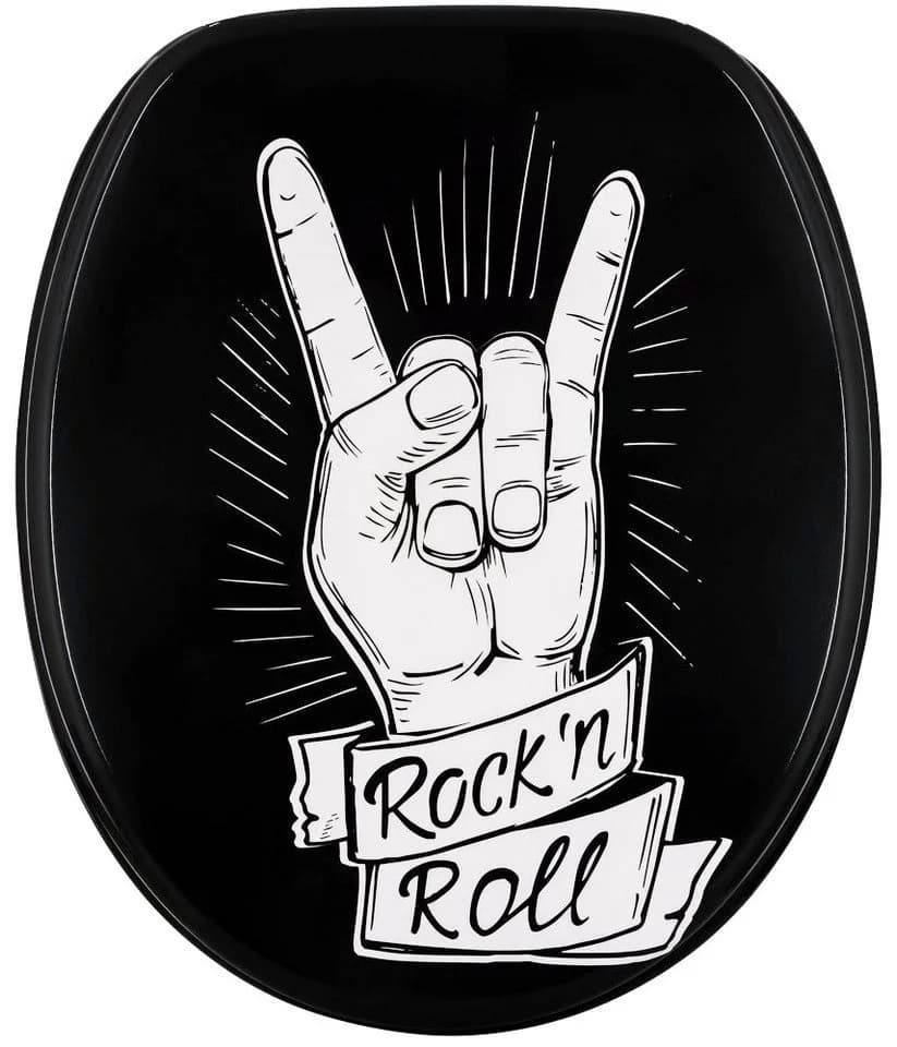SANILO WC-Sitz Rock n Roll Schwarz/Weiß mit Absenkautomatik - Bild 2