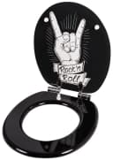 SANILO WC-Sitz Rock n Roll Schwarz/Weiß mit Absenkautomatik Bild 3