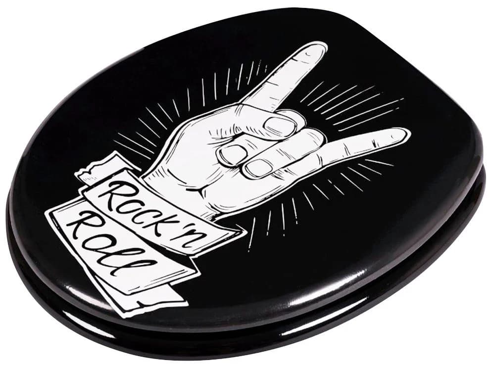 SANILO WC-Sitz Rock n Roll Schwarz/Weiß mit Absenkautomatik - Bild 4