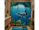 Sanilo Duschvorhang Blau 180x200cm Wasserdicht Anti-Schimmel Bild 1