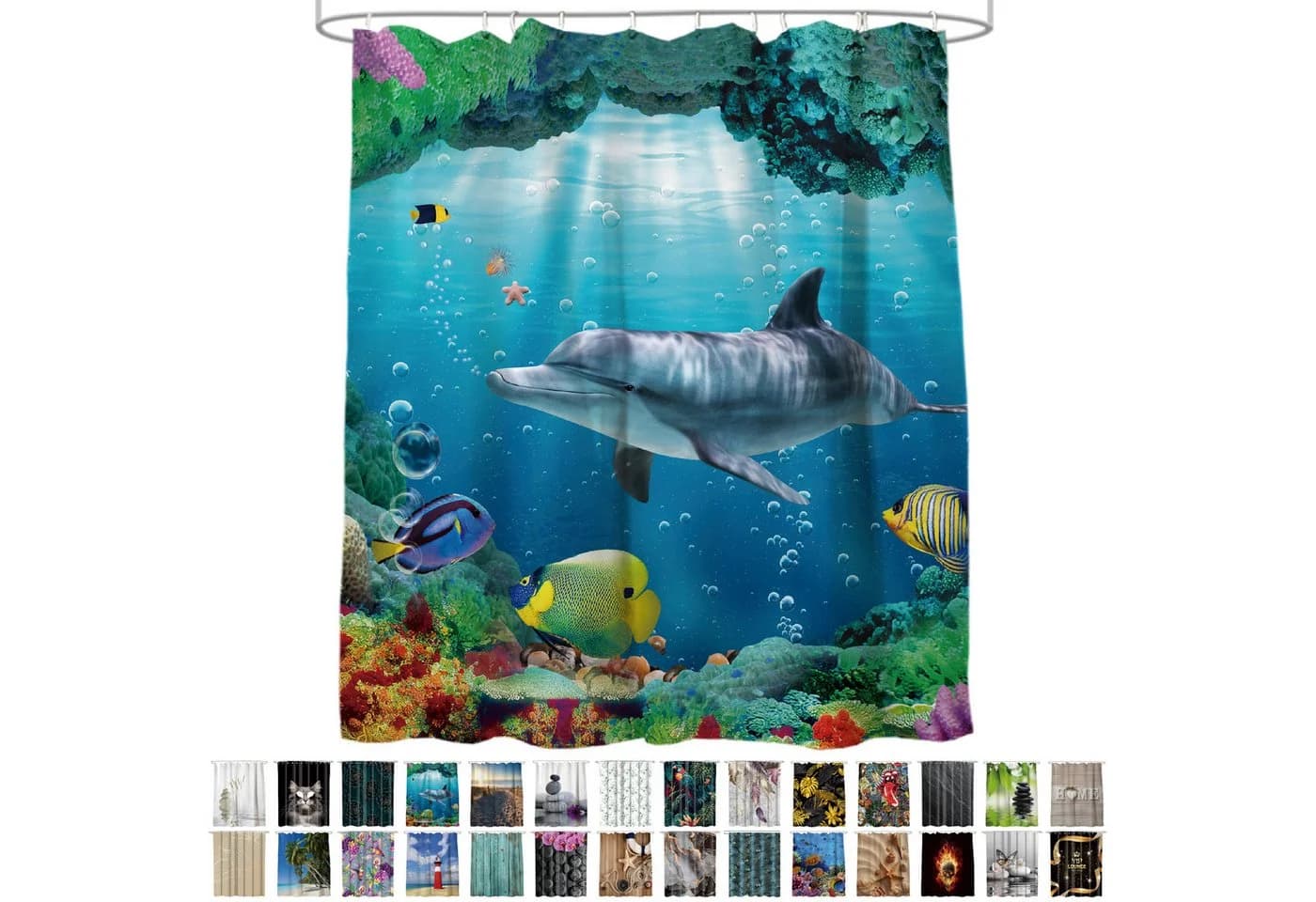 Sanilo Duschvorhang Blau 180x200cm Wasserdicht Anti-Schimmel - Bild 2