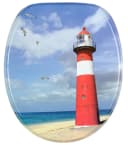 SANILO Badaccessoire-Set Leuchtturm blau-rot mit WC-Sitz, Teppich & Zubehör Bild 1