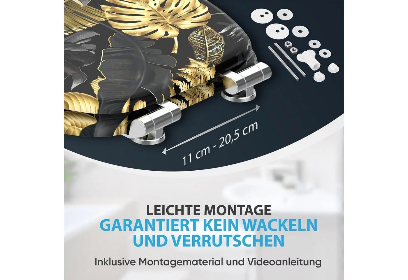 Sanilo WC-Sitz mit Absenkautomatik Holz Golden Leaves - Bild 5