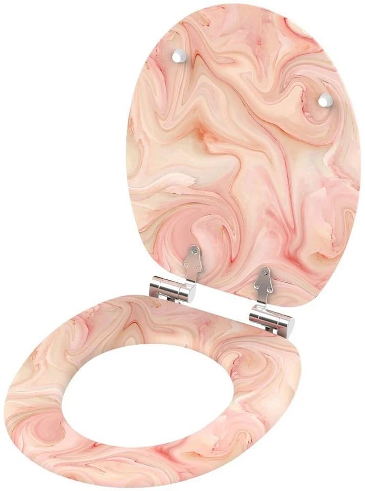 SANILO WC-Sitz Marmor Rosa Bunt mit SoftClose Absenkautomatik - Bild 3