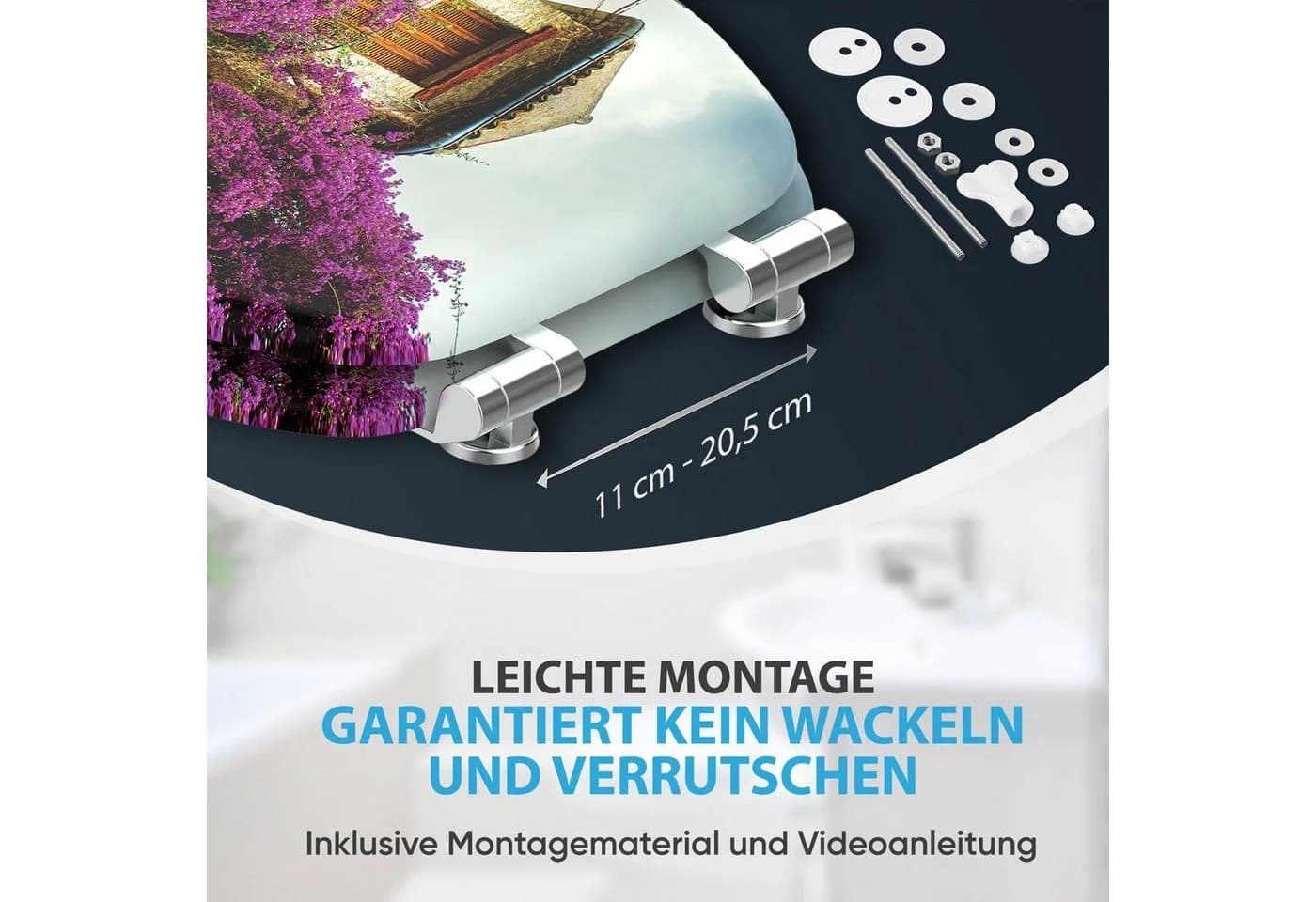 SANILO WC-Sitz Toskana Braun Bunt mit SoftClose - Bild 5