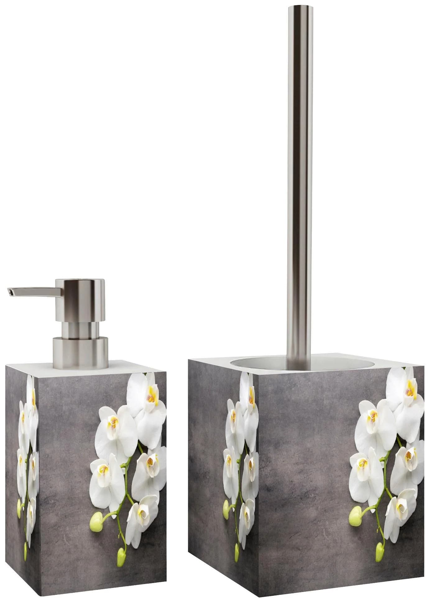 SANILO Badaccessoire-Set Pretty Grau Massivholz 6-teilig