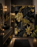 Sanilo Duschvorhang Golden Leaves Wasserdicht Anti-Schimmel Bild 1