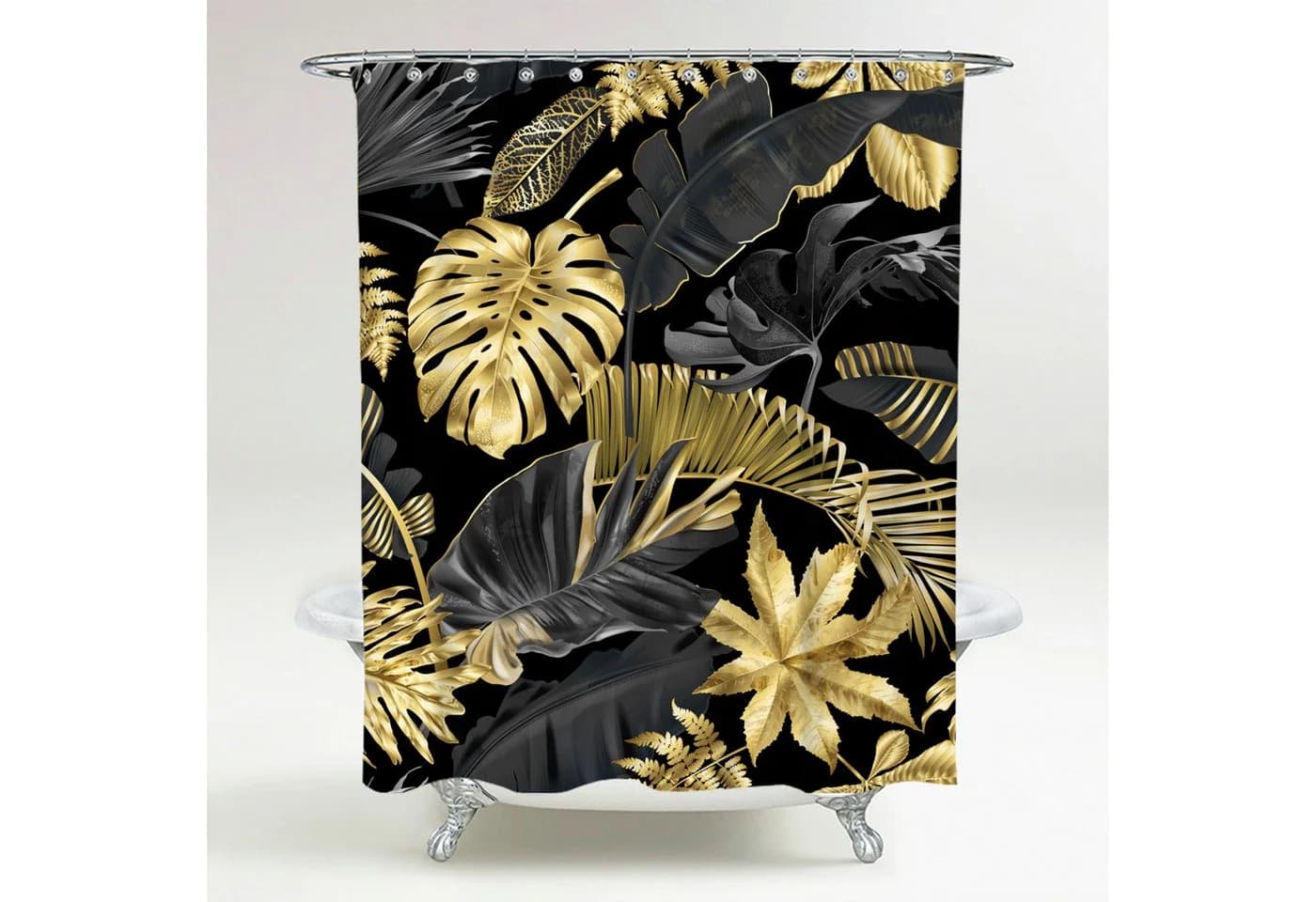 Sanilo Duschvorhang Golden Leaves Wasserdicht Anti-Schimmel - Bild 3