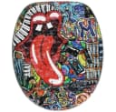 SANILO Badaccessoire-Set Graffiti Rot Massivholz Bild 1