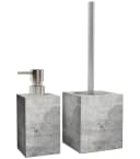 Sanilo Badaccessoire-Set Beton WC-Bürste und Seifenspender 2-tlg. Auswechselbarer Bürstenkopf Bild 2