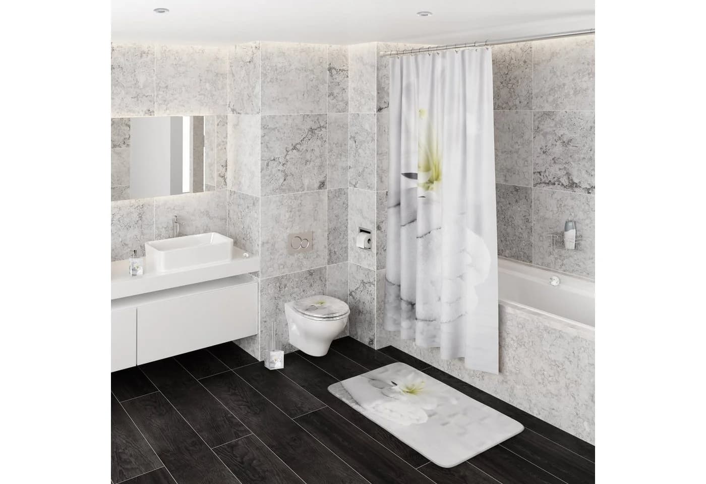 Sanilo Badaccessoire-Set Good Feeling, WC-Bürste und Seifenspender, 2-tlg., auswechselbarer Bürstenkopf, stabile Pumpe, hochwertig & modern