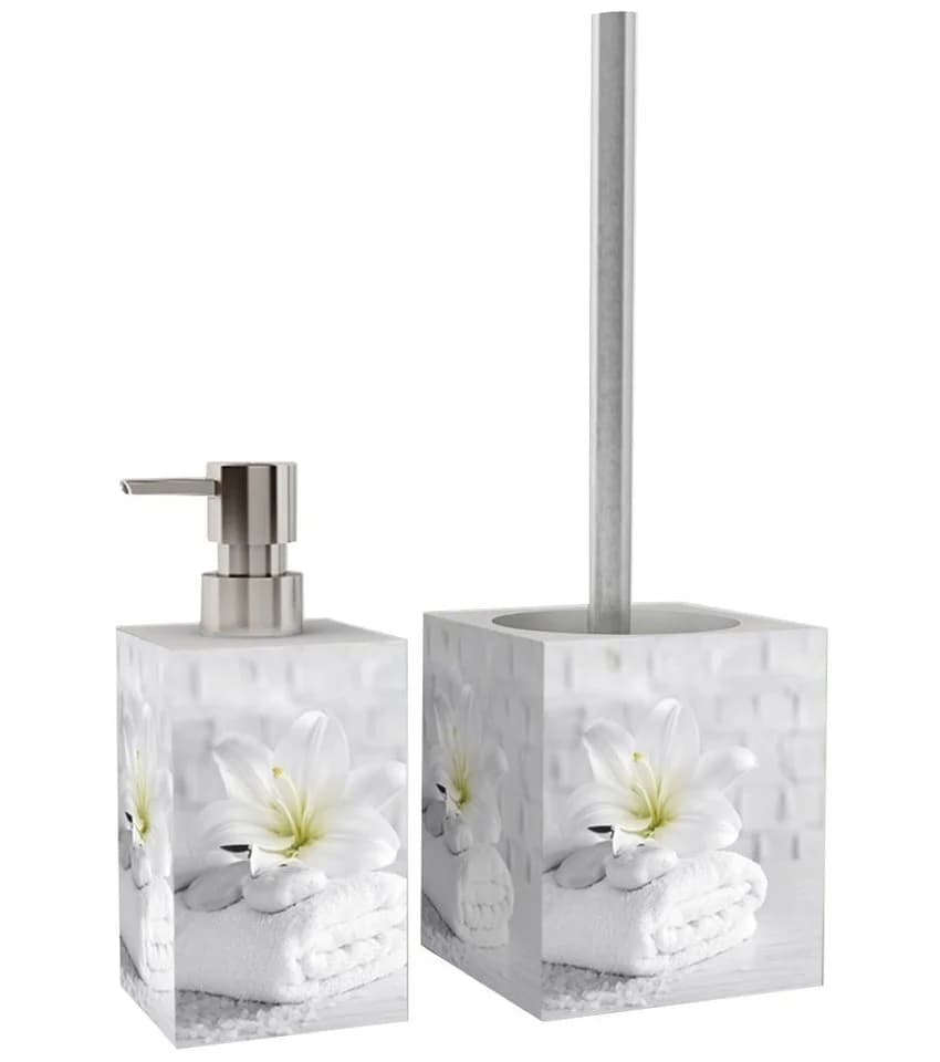 Sanilo Badaccessoire-Set Good Feeling, WC-Bürste und Seifenspender, 2-tlg., auswechselbarer Bürstenkopf, stabile Pumpe, hochwertig & modern - Bild 2