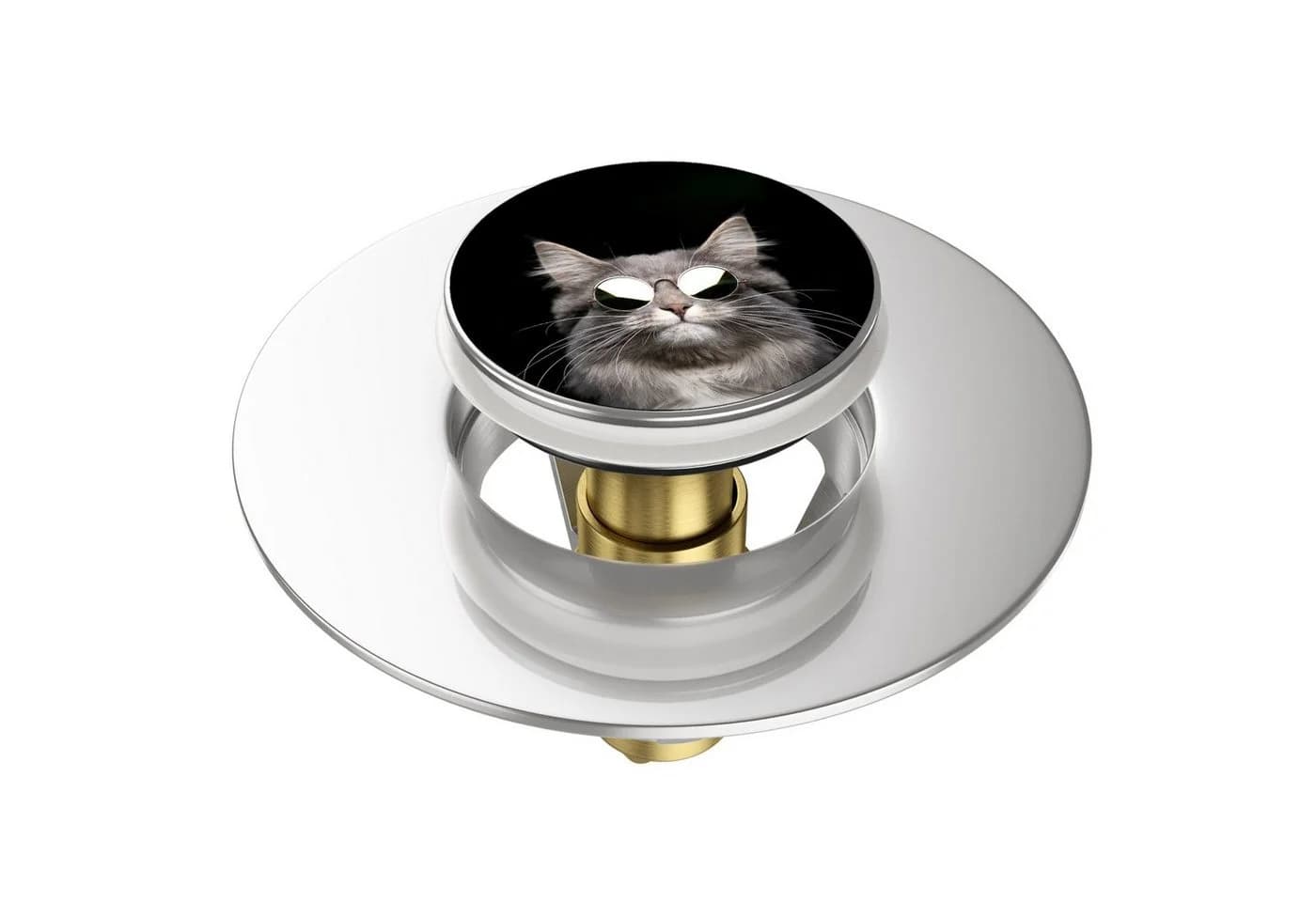 Sanilo Waschbeckenstöpsel Pop-Up Cool Cat Schwarz - Bild 2