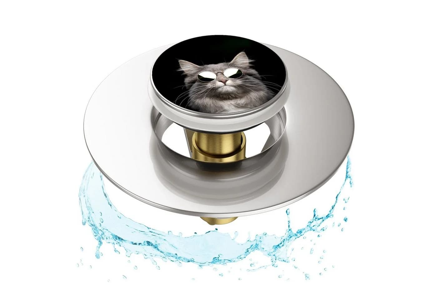 Sanilo Waschbeckenstöpsel Pop-Up Cool Cat Schwarz - Bild 4