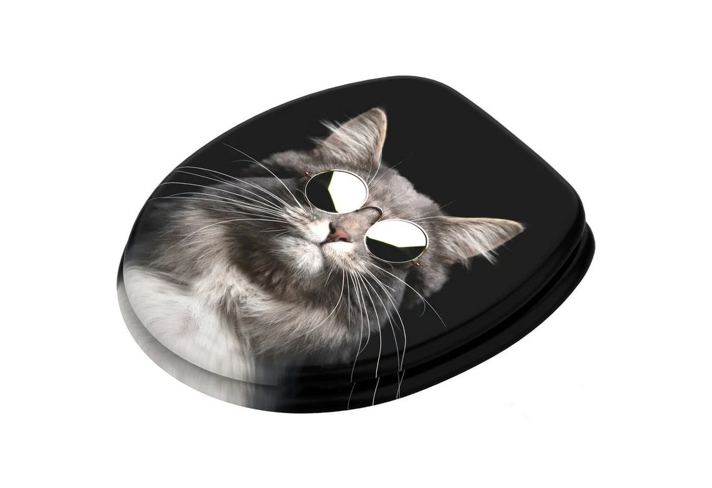 Sanilo WC-Sitz Cool Cat Schwarz Universell Verstellbar